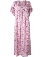 Masscob Floral Print Dress, Women's, Size: Small, Pink/purple, Silk