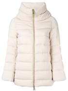 Herno Zip-up Puffer Jacket, Women's, Size: 42, Nude/neutrals, Polyamide/feather Down