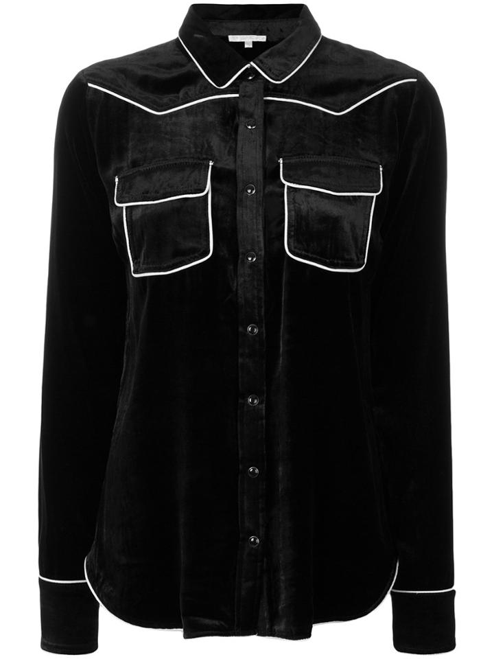 Gold Hawk Piped Shirt - Black