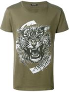 Balmain Fierce Print T-shirt, Men's, Size: Xs, Green, Cotton
