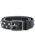 Dsquared2 Pyramid And Sphere Studded Belt, Men's, Size: 100, Black, Acrylic/iron/brass/calf Leather