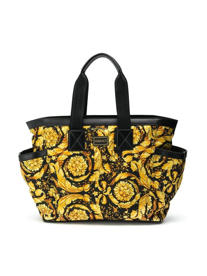 Young Versace Baroque Printed Bag - Black