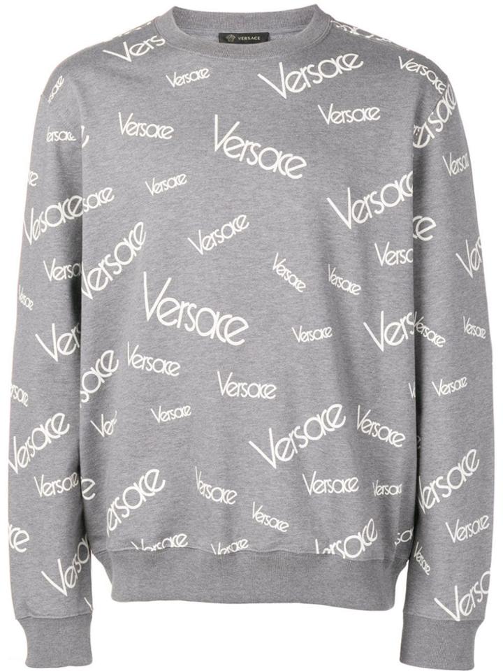Versace Logo Sweatshirt - Grey
