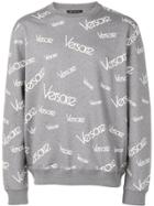 Versace Logo Sweatshirt - Grey