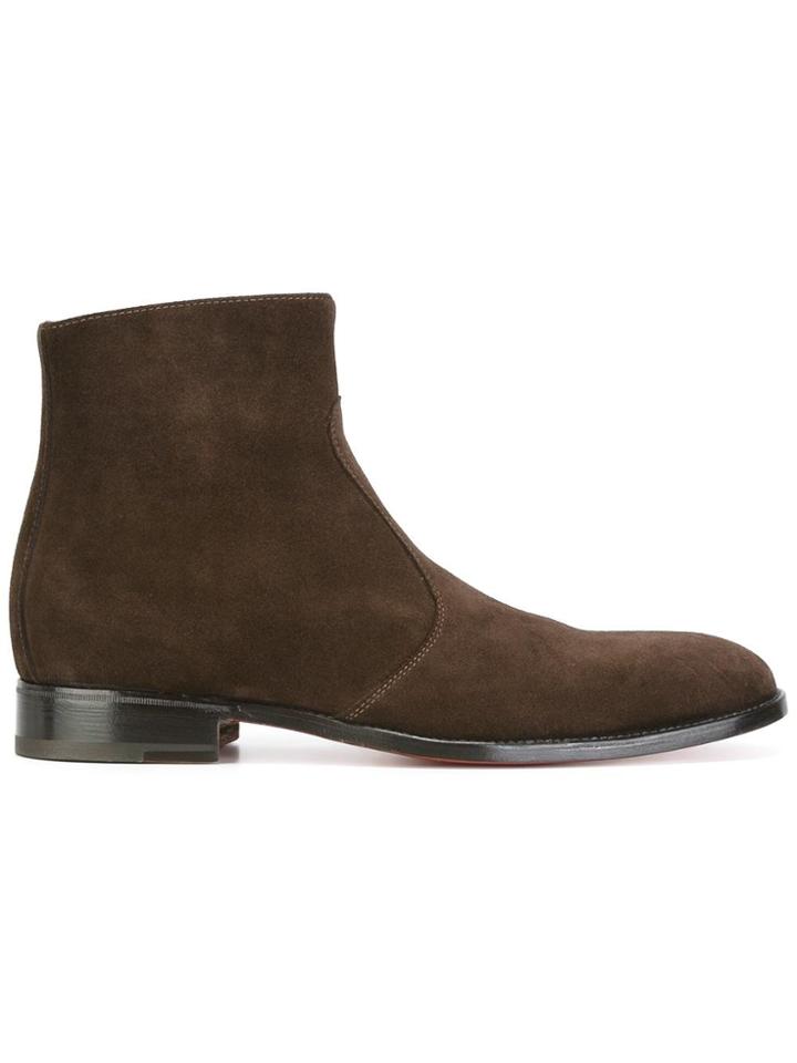 Jean-michel Cazabat Side Zip Ankle Boots - Brown