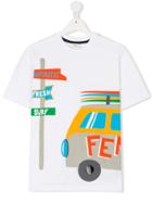 Fendi Kids Printed T-shirt - White