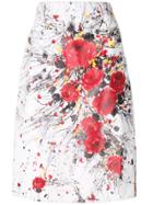 Prada Bouquet Print Skirt - White