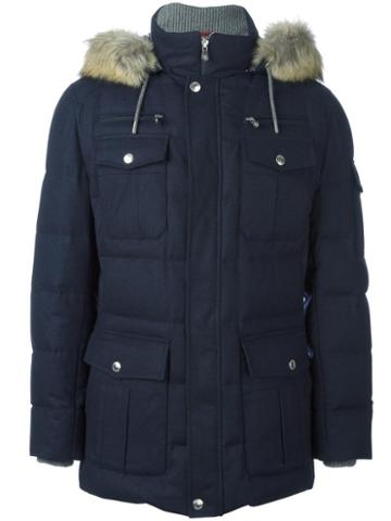Brunello Cucinelli Multi-pocket Coat, Men's, Size: Medium, Blue, Nylon/wool/cashmere/silk