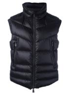 Moncler Grenoble Sleeveless Padded Gilet, Men's, Size: 2, Black, Feather Down/polyamide/polyester