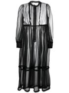 Maison Margiela - Sheer Long Shirt Dress - Women - Polyester - 40, Black, Polyester