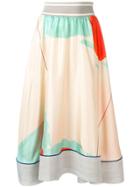 Rohka Abstract Print Drape Skirt - Neutrals
