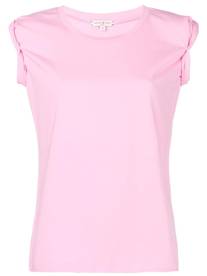 Natasha Zinko Studded Logo T-shirt - Pink & Purple
