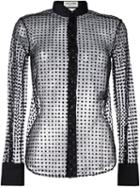 Saint Laurent Polka Dot Tulle Shirt