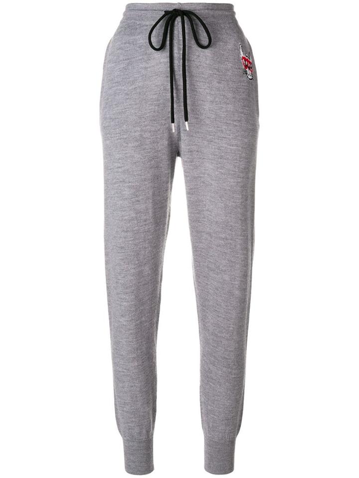 Markus Lupfer Intarsia Cat Track Pants - Grey
