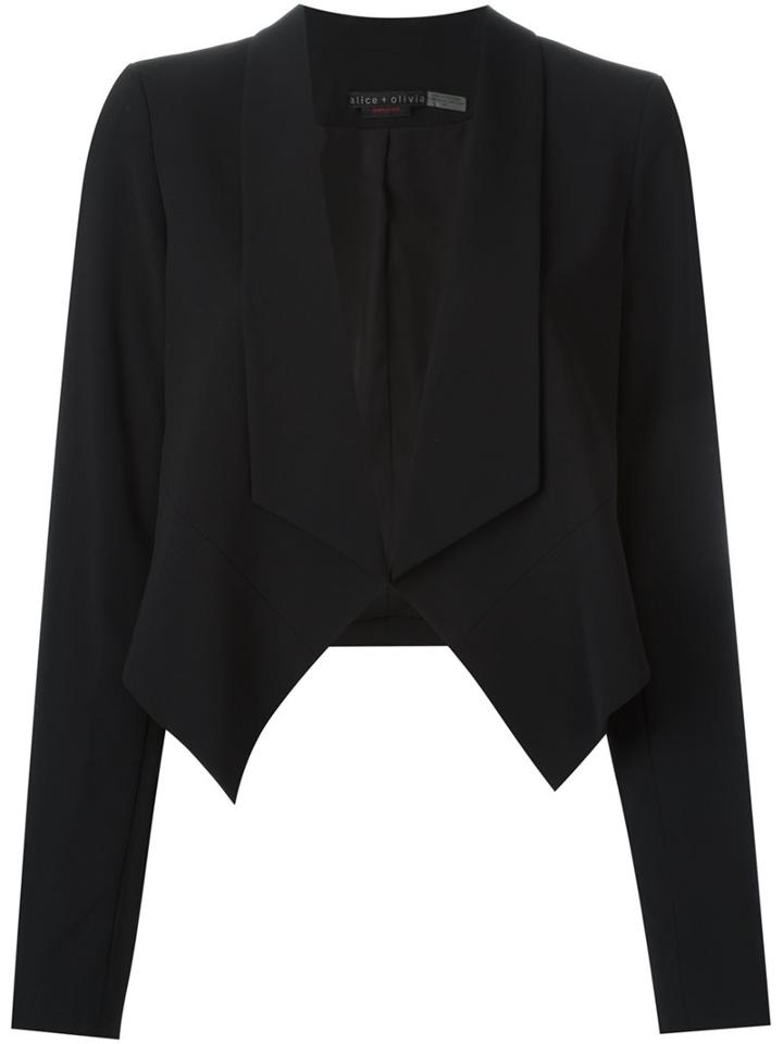 Alice+olivia Fold-front Cropped Jacket