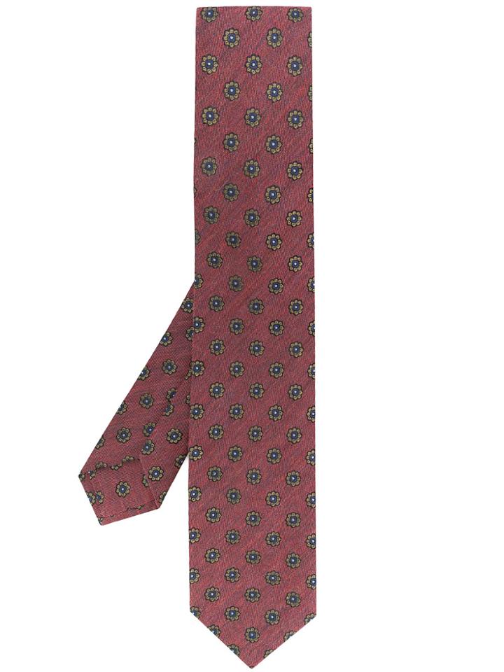 Barba Floral Pattern Tie - Red