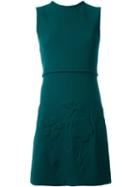 Victoria Victoria Beckham Flower Detail Dress, Women's, Size: 8, Green, Silk/polyester/wool