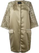 Marco Bologna Lace Sleeves Coat - Green