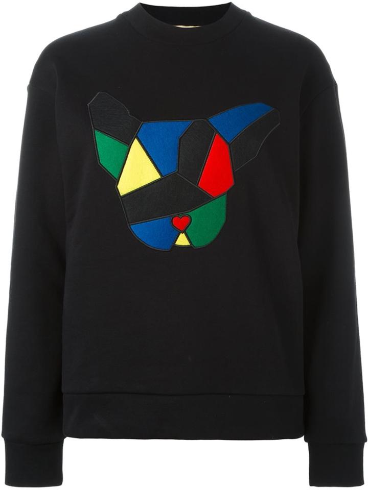 Être Cécile Geometric Print Sweatshirt, Women's, Size: Xs, Black, Cotton