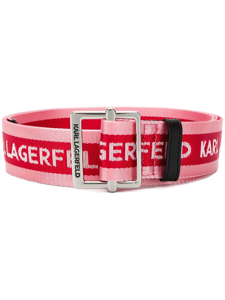 Karl Lagerfeld Logo Belt - Pink