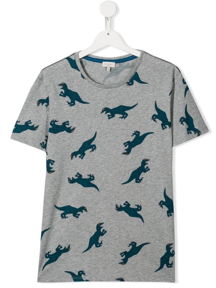 Paul Smith Junior Dinosaur Print T-shirt - Grey