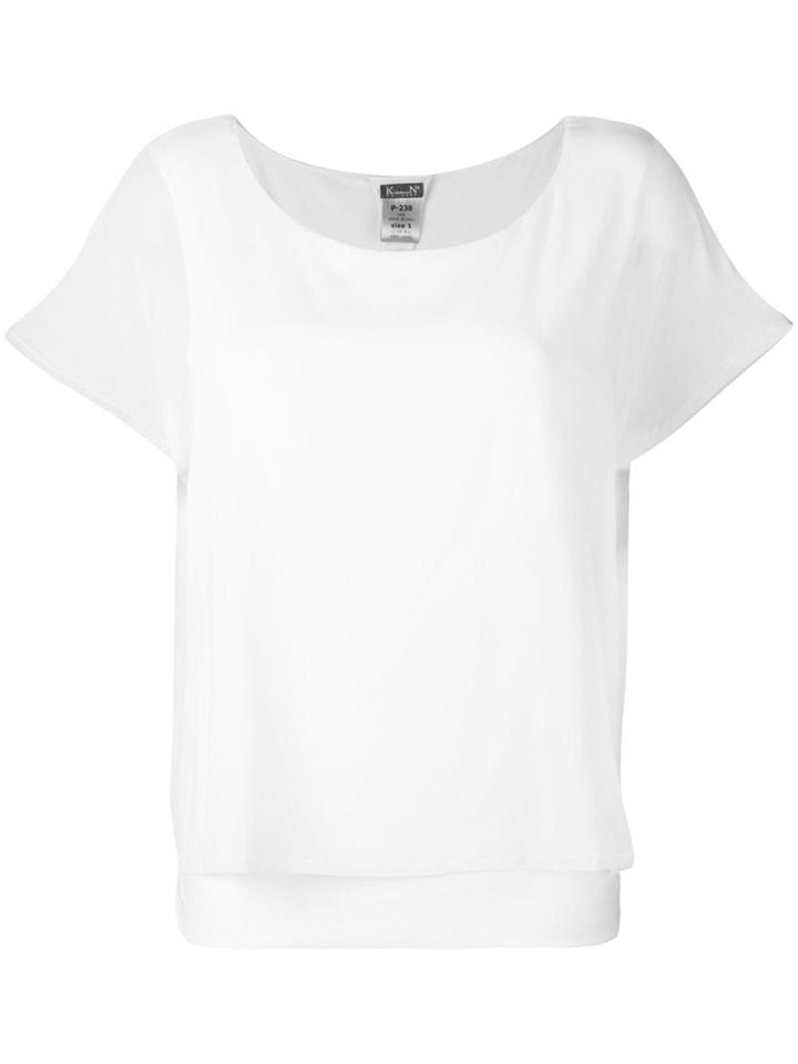 Kristensen Du Nord Layered Scoop Neck Top - White