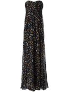 Alexander Mcqueen Obsession Draped Bustier Gown, Women's, Size: 42, Black, Silk/polyamide/spandex/elastane