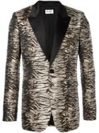Saint Laurent Jacquard Tiger Print Blazer