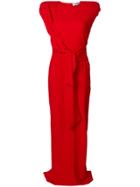 Chalayan Long Belted Waist Gown - Red