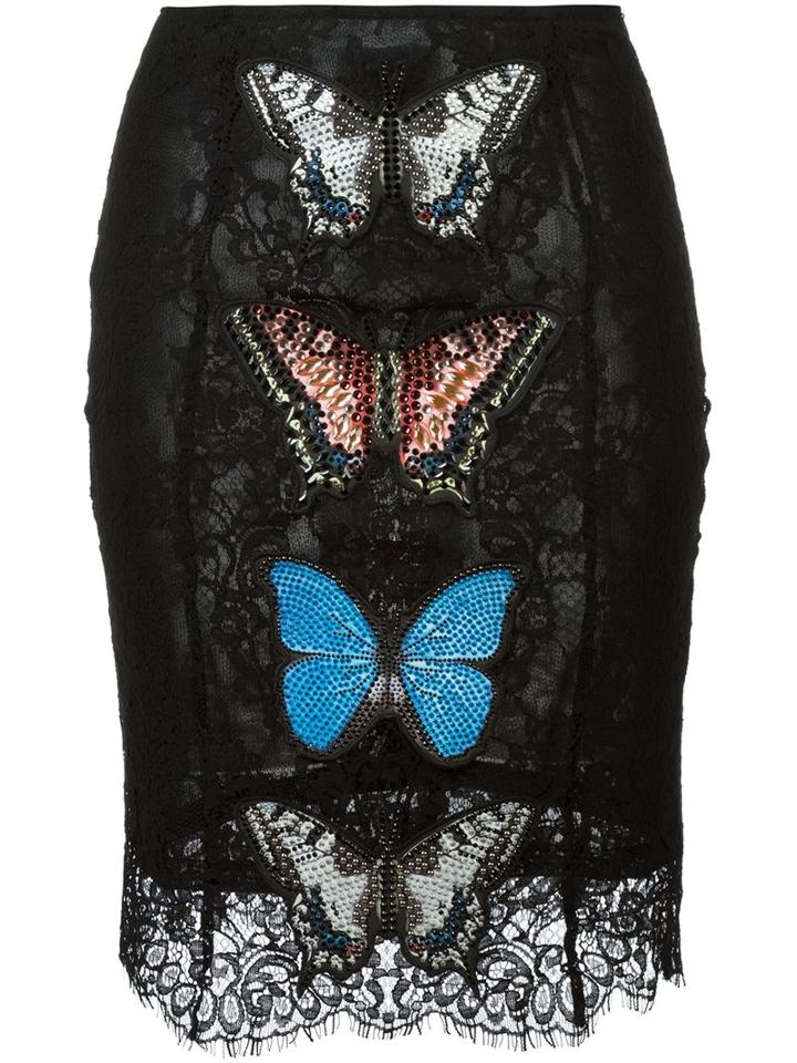 Philipp Plein 'into The Night' Top And Skirt Set, Women's, Size: Small, Black, Viscose/spandex/elastane/cotton/glass