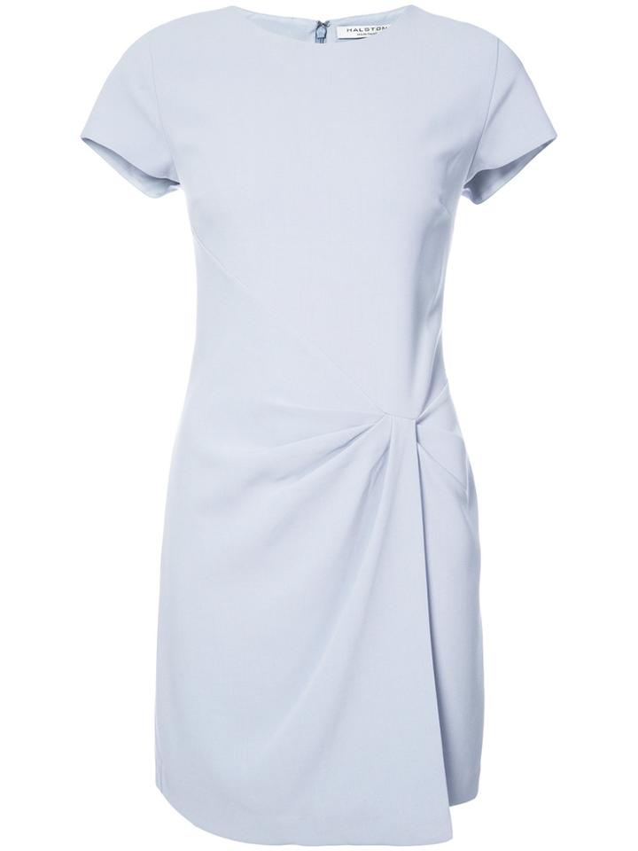 Halston Heritage Gathered Detail T-shirt Dress - Blue