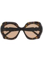 Elie Saab Es 057/g/s Sunglasses - Brown