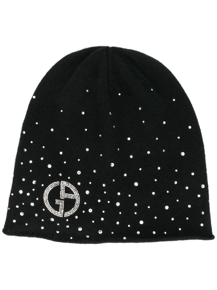 Giorgio Armani Christmas Capsule Beanie - Black