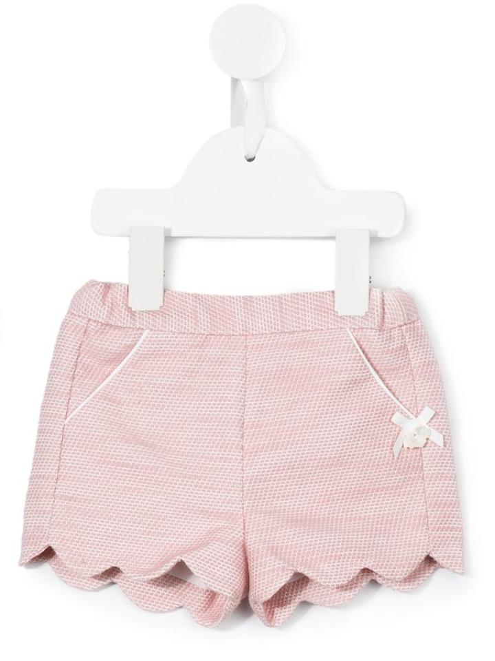 Tartine Et Chocolat - Scalloped Trim Shorts - Kids - Cotton/polyester - 3 Mth, Pink/purple