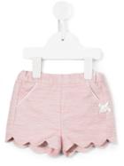 Tartine Et Chocolat - Scalloped Trim Shorts - Kids - Cotton/polyester - 3 Mth, Pink/purple