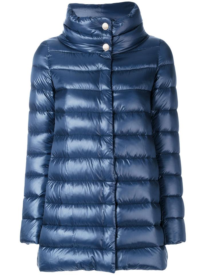 Herno - Puffer Jacket - Women - Polyamide - 46, Blue, Polyamide