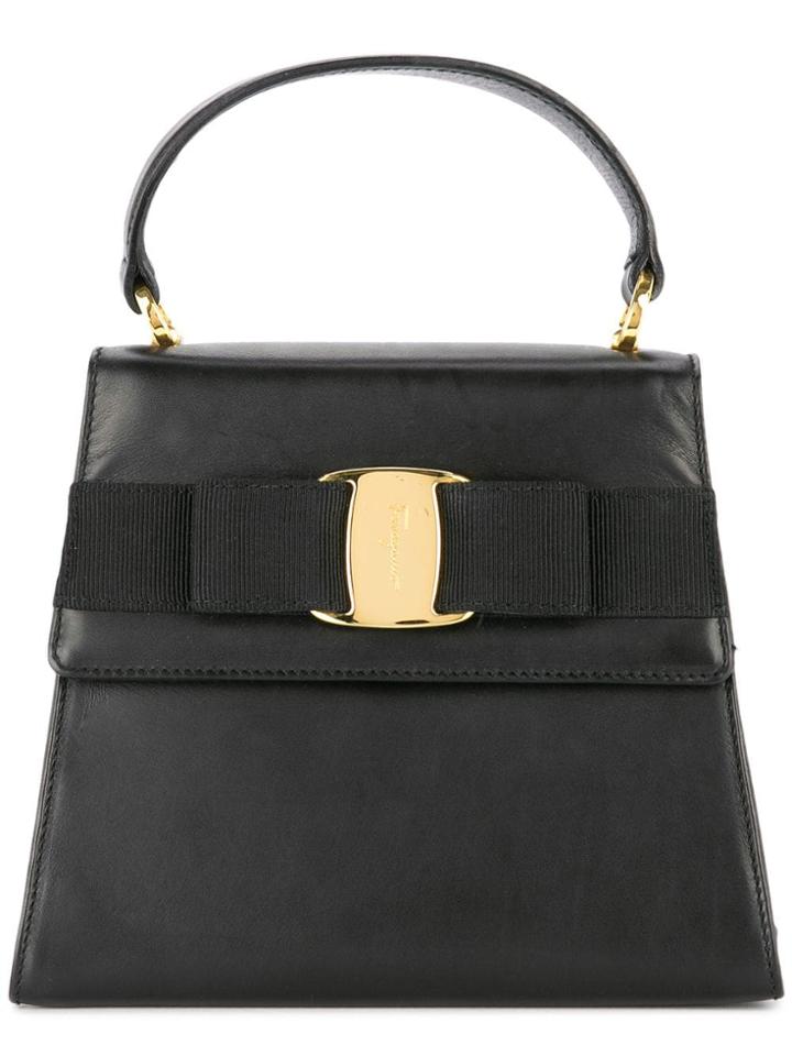 Salvatore Ferragamo Vintage Vara Bow Hand Bag - Black