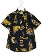 Young Versace Baroque Print Shirt, Boy's, Size: 10 Yrs, Black