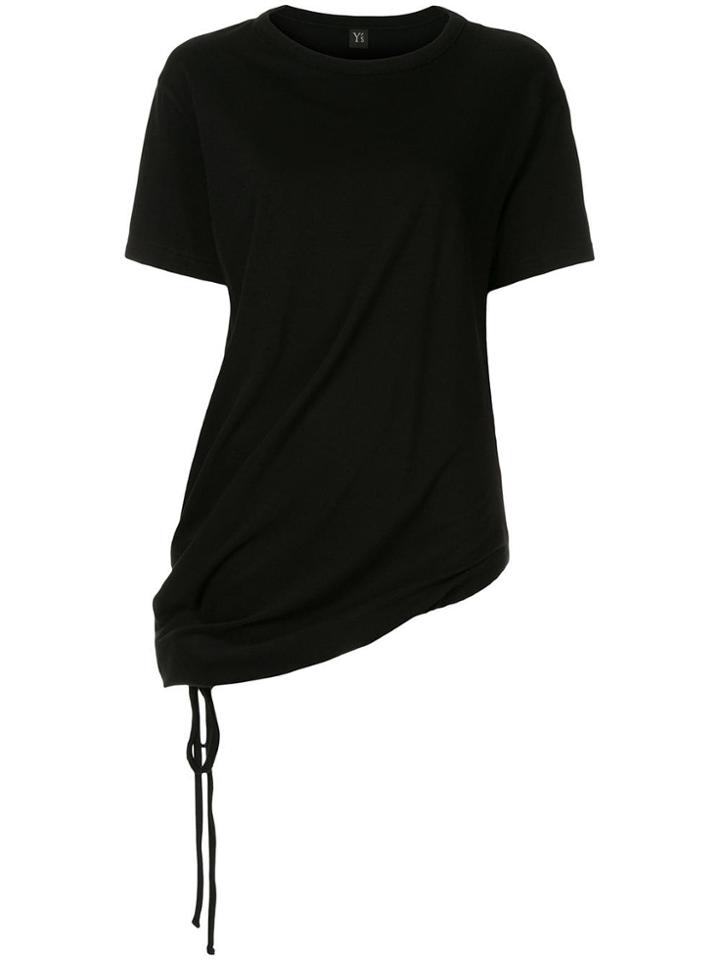Y's Side Tie T-shirt - Black