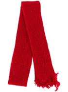 Marni Rib Knit Scarf - Red