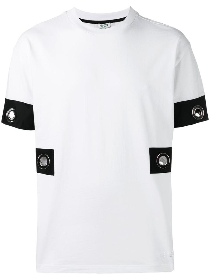 Kenzo - Eyelet Patch T-shirt - Men - Cotton - L, White, Cotton