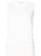 Givenchy Pearl Embellished Tank Top - White
