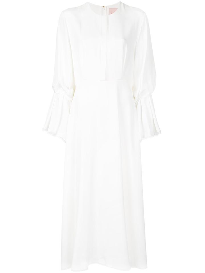 Roksanda Ruffle Sleeve Bridal Dress - White