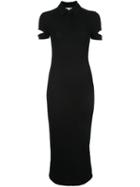 Helmut Lang Midi Polo Dress, Women's, Size: Small, Black, Cotton