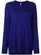 Boboutic Round Neck Pullover, Women's, Size: Xs, Blue, Silk/cashmere