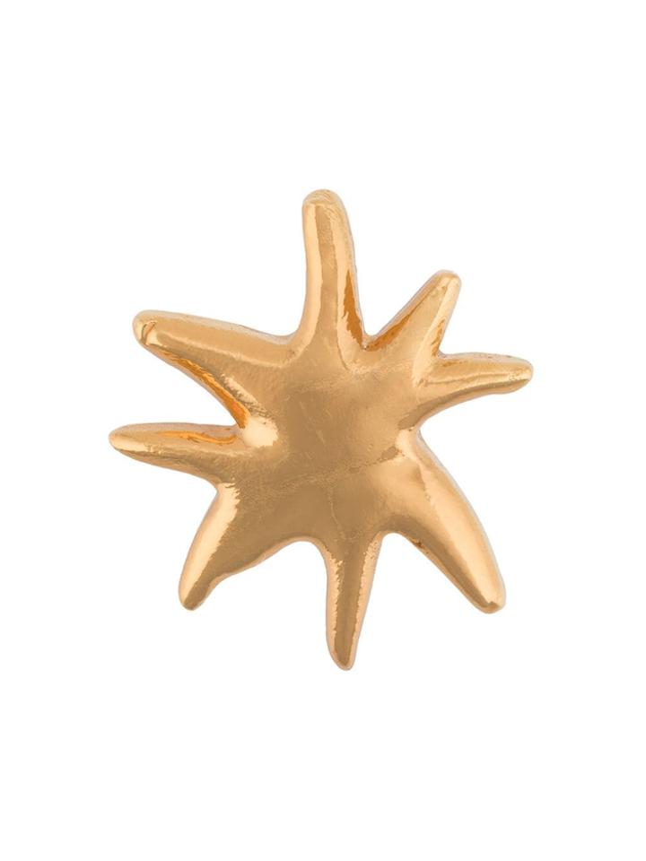 Christian Lacroix Pre-owned Starfish Silhouette Brooch - Gold