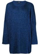 Raf Simons Oversized Ribbed-knit Sweater - Blue