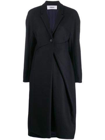 Chalayan Ruched Detail Coat - Blue
