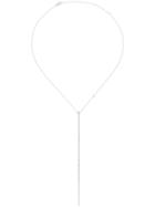 Shay Elongated Diamond Teardrop Stick Necklace - White