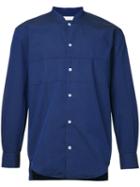 En Route Band Collar Shirt, Men's, Size: 1, Blue, Cotton